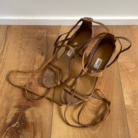 Jimmy Choo Flynn 85 Suede Wrap Heel - Picture 4 of 5